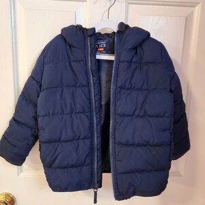 The Children's Place Dark Blue Puffer Jacket for Kids